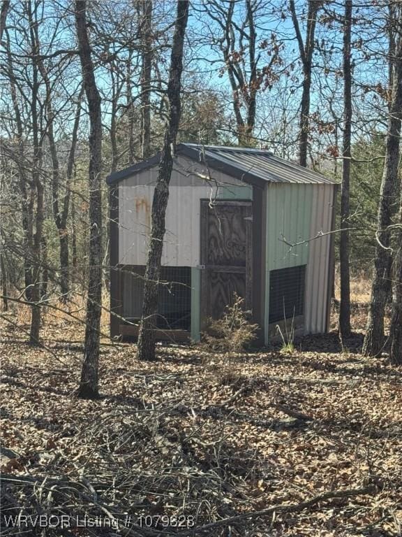 view of shed