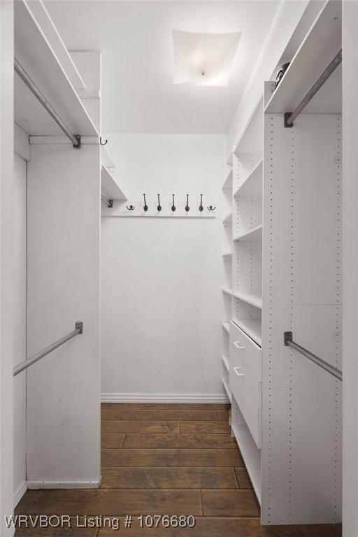 view of walk in closet