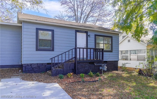 view of bungalow-style home