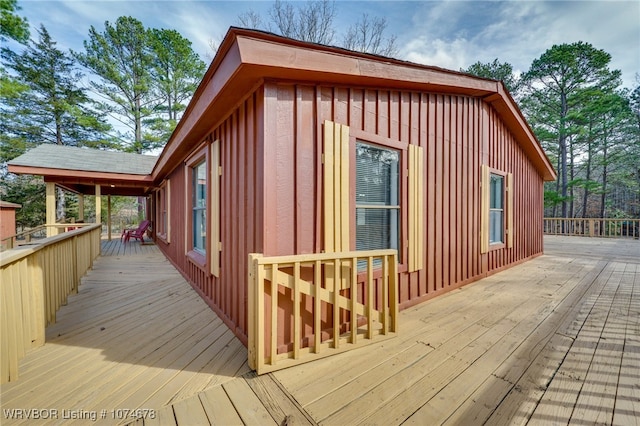 exterior space with a wooden deck