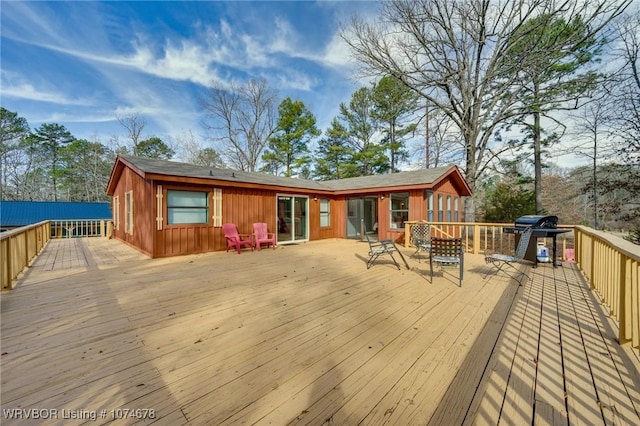 deck with grilling area