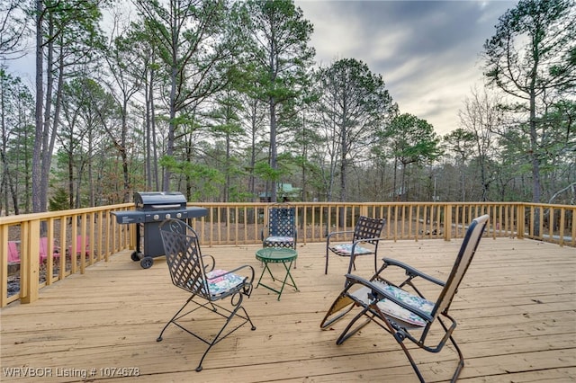 deck with grilling area