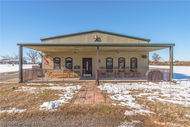 view of front of property with a porch