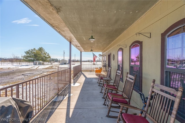 view of patio / terrace with a grill