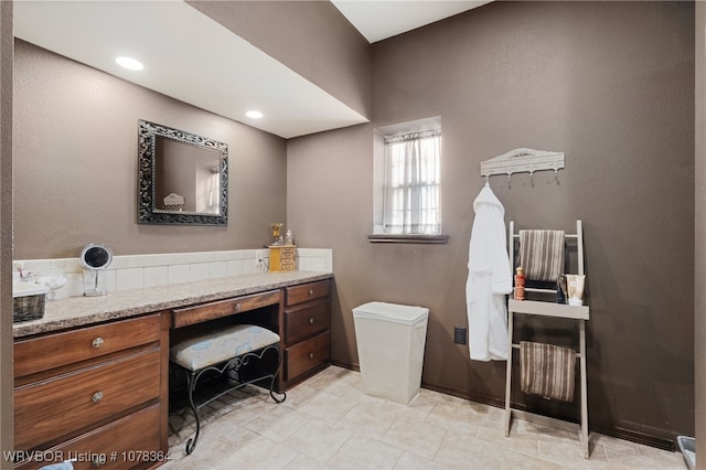 bathroom featuring vanity