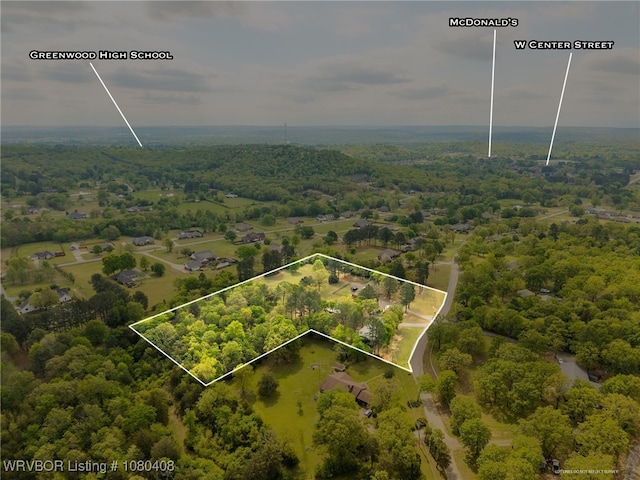 1450 Ulmer St, Greenwood, AR 72936 - drone / aerial view featuring a wooded view