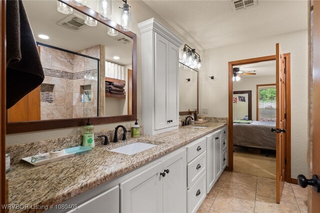 1450 Ulmer St, Greenwood, AR 72936 - full bathroom with ceiling fan, a sink, and visible vents