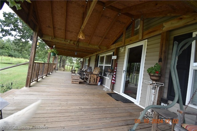 view of wooden deck