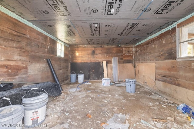411 N Logan St, Charleston, AR 72933 - basement with wooden walls