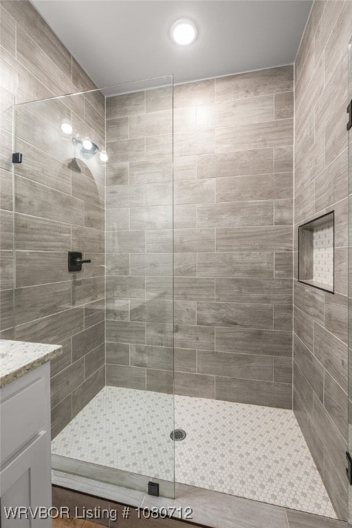 4100 Margate Dr, Fort Smith, AR 72903 - full bathroom featuring vanity and a stall shower