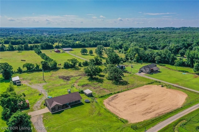 6562 Broadleaf Dr, Alma, AR 72921 - overview of rural landscape featuring a heavily wooded area