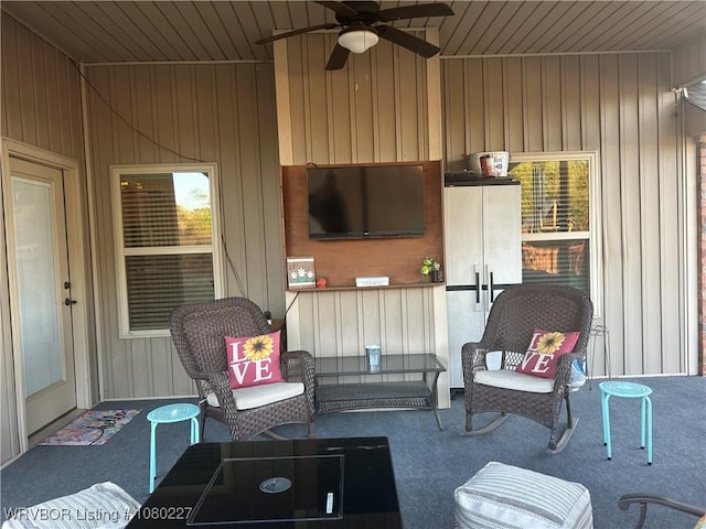 304 Caseys Ct, Lavaca, AR 72941 - view of patio / terrace featuring a ceiling fan