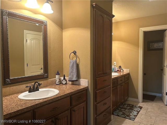 304 Caseys Ct, Lavaca, AR 72941 - bathroom featuring tile patterned floors and vanity