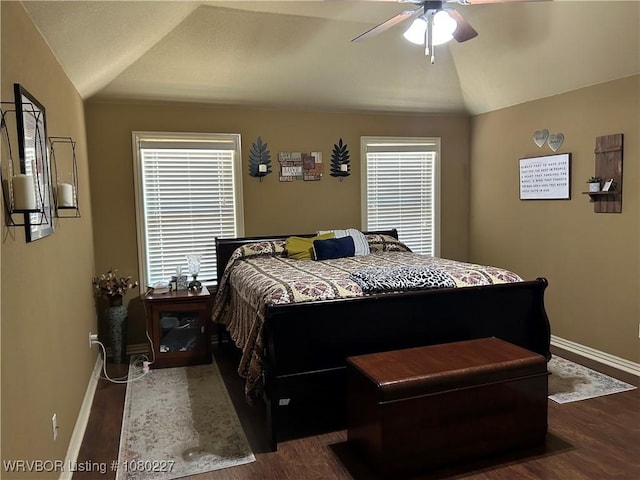 304 Caseys Ct, Lavaca, AR 72941 - bedroom featuring lofted ceiling, multiple windows, and baseboards