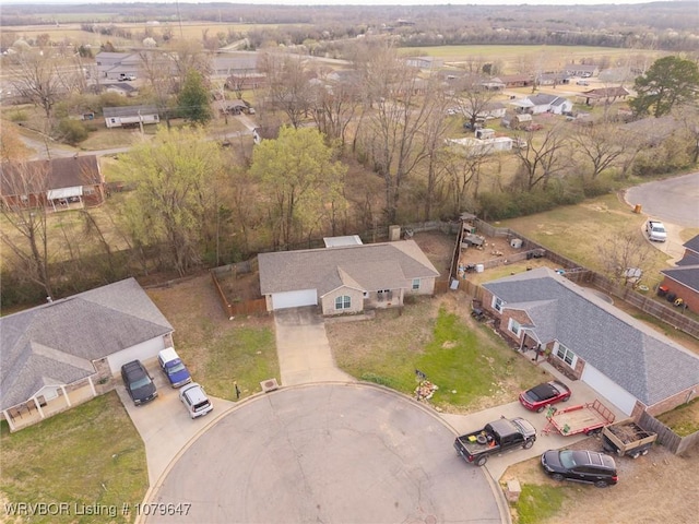 aerial view featuring a residential view