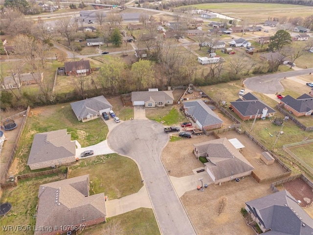 bird's eye view with a residential view