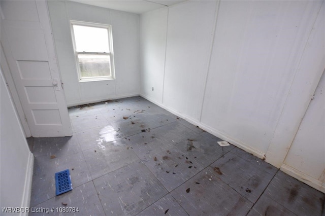 view of spare room