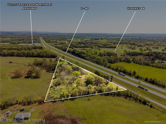3032 King Dr, Mulberry, AR 72947 - drone / aerial view with a rural view