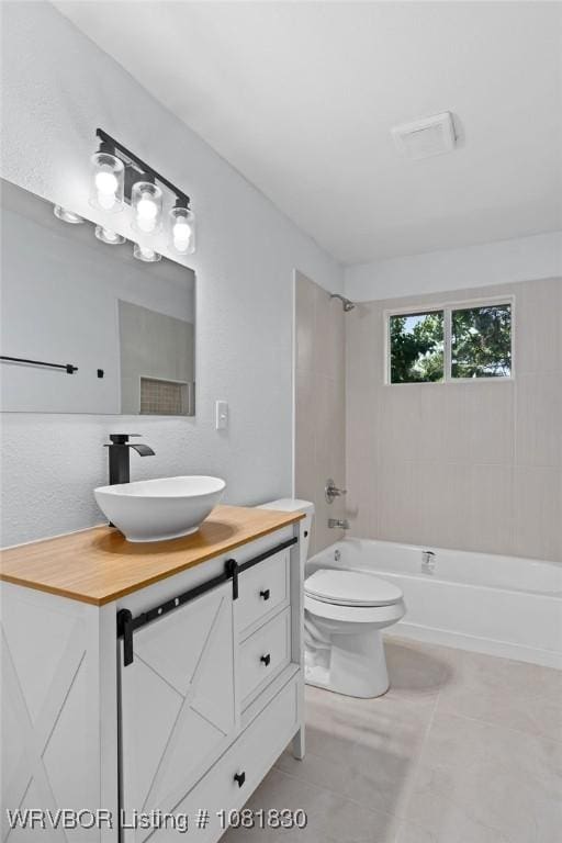 2420 Independence St, Fort Smith, AR 72901 - full bathroom featuring vanity, tile patterned floors, and shower / washtub combination