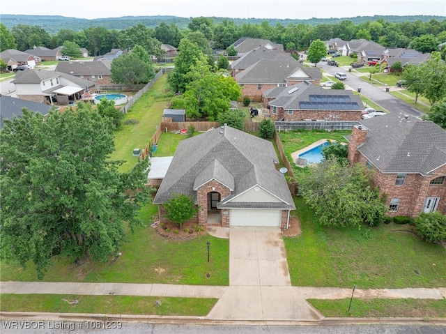 330 Northridge Dr, Van Buren, AR 72956 - aerial perspective of suburban area with a pool