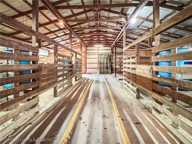 view of horse barn