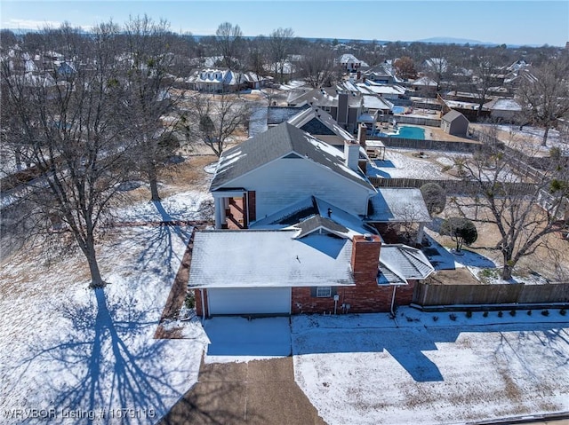 10408 Tweed Ln, Fort Smith, AR 72908 - snowy aerial view with a residential view