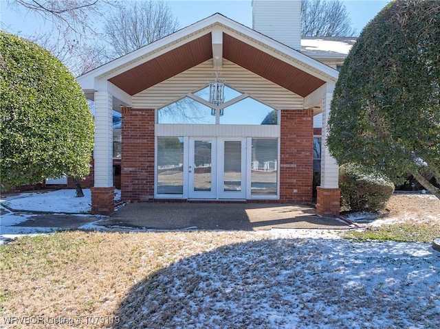 10408 Tweed Ln, Fort Smith, AR 72908 - exterior space featuring a chimney and brick siding