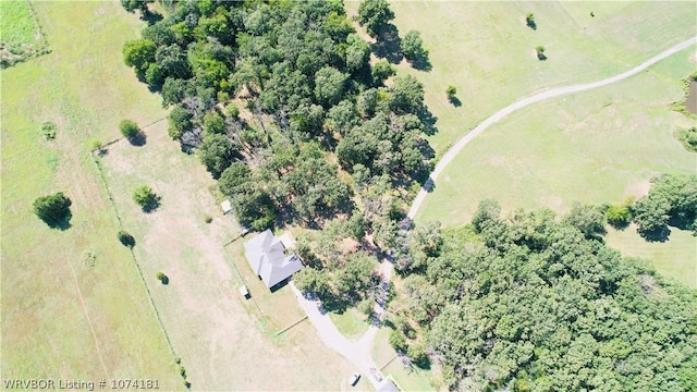 drone / aerial view with a rural view