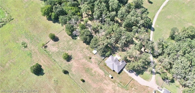 drone / aerial view featuring a rural view