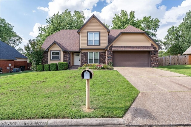 3017 Canongate Way, Fort Smith, AR 72908 - view of front of home with an attached garage, concrete driveway, brick siding, and a shingled roof