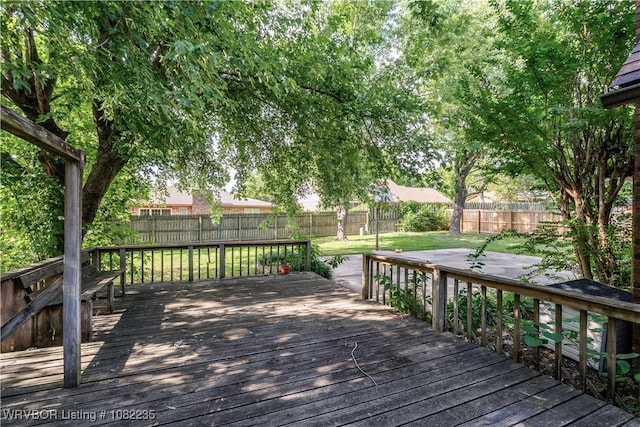 3017 Canongate Way, Fort Smith, AR 72908 - wooden deck with a fenced backyard