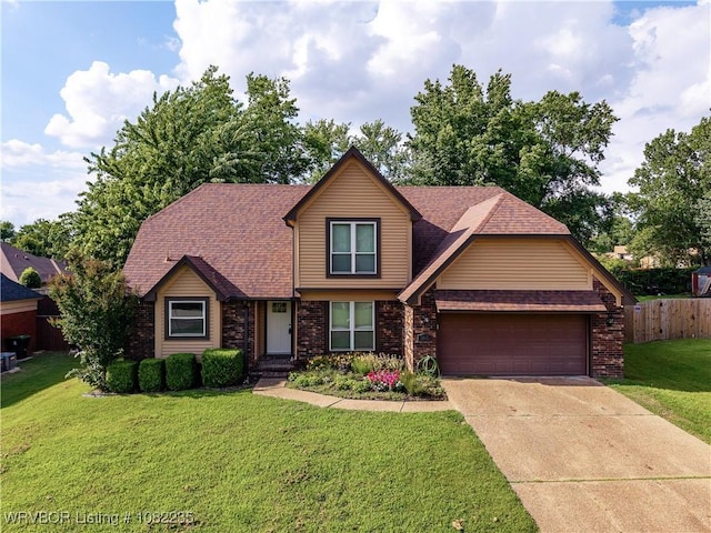 3017 Canongate Way, Fort Smith, AR 72908 - view of front of house with an attached garage, concrete driveway, and brick siding