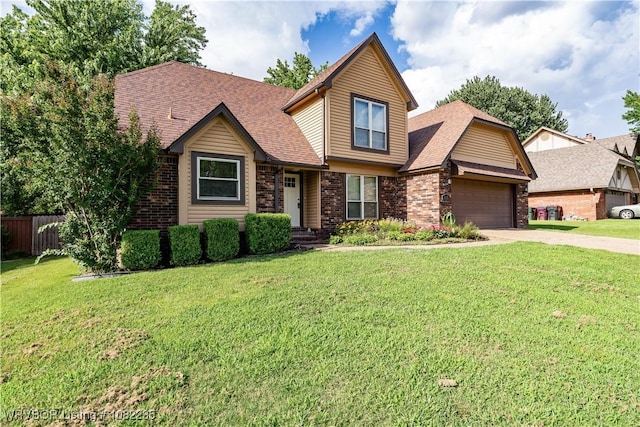 3017 Canongate Way, Fort Smith, AR 72908 - view of front facade with a garage, driveway, brick siding, and a shingled roof