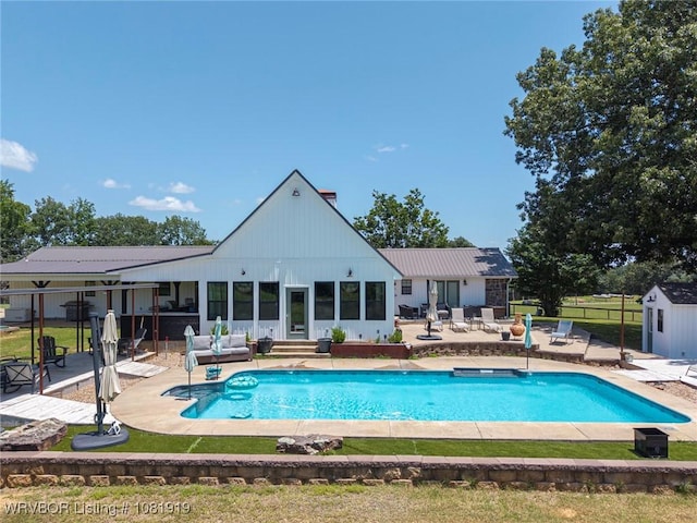 8807 Cain Rd, Alma, AR 72921 - swimming pool featuring a patio area and entry steps
