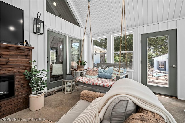 8807 Cain Rd, Alma, AR 72921 - sunroom / solarium with lofted ceiling and outdoor lounge area