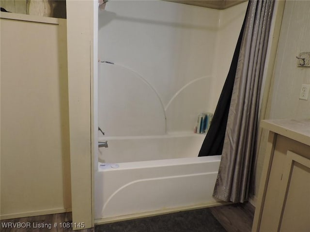 19108 Canova Trl, Mountainburg, AR 72946 - bathroom with shower / tub combo with curtain