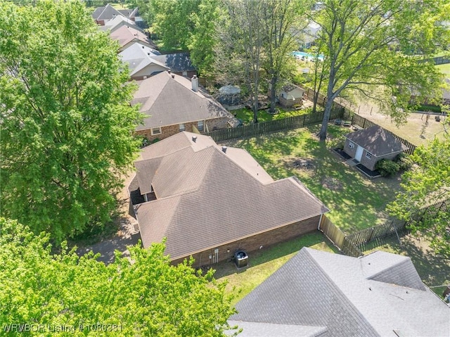 drone / aerial view featuring a residential view