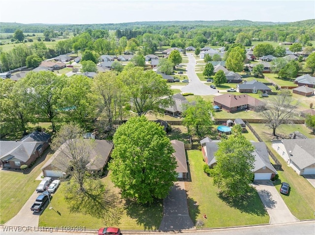 drone / aerial view with a residential view