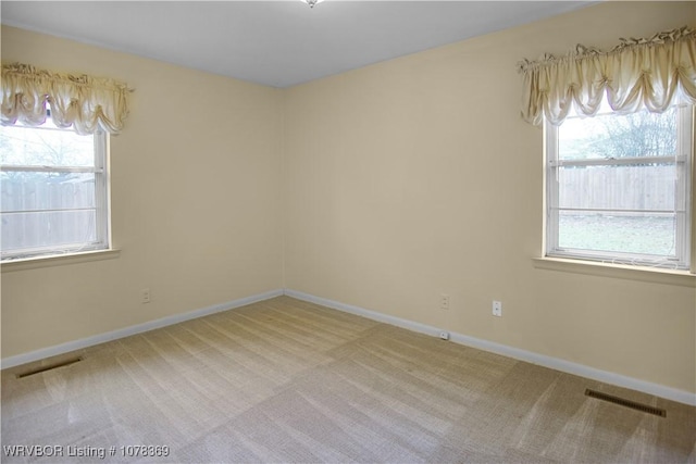 empty room with light carpet