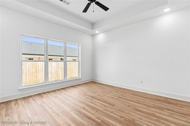 1900 Yellowstone Dr, Barling, AR 72923 - unfurnished room featuring ceiling fan, light wood finished floors, and baseboards