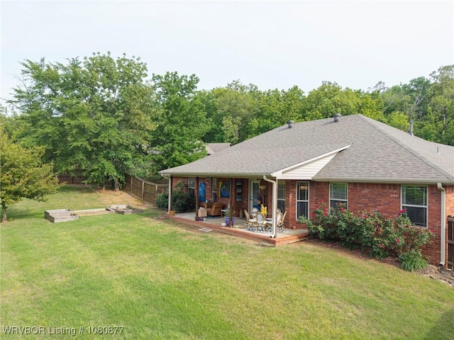 9019 Gracie Ln, Fort Smith, AR 72916 - back of house featuring roof with shingles and brick siding