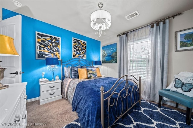 9019 Gracie Ln, Fort Smith, AR 72916 - carpeted bedroom featuring baseboards and a chandelier