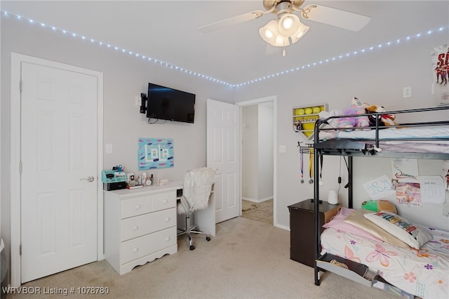 view of carpeted bedroom