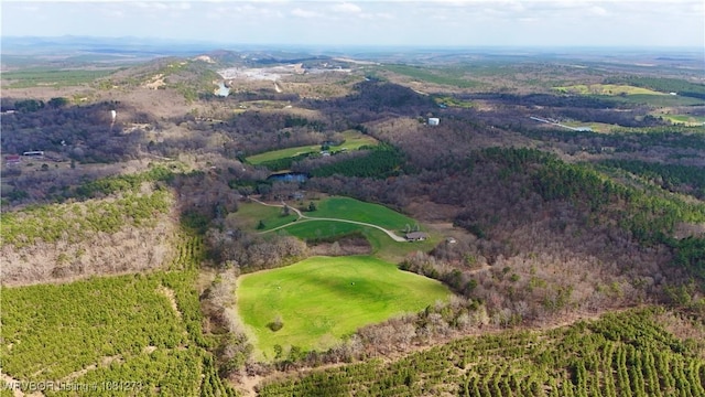 195 Polk 492, Cove, AR 71937 - aerial view of property and surrounding area with a heavily wooded area