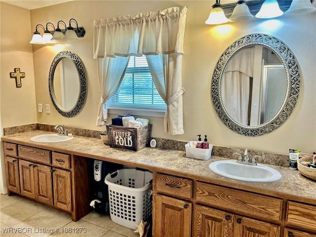 195 Polk 492, Cove, AR 71937 - bathroom featuring double vanity and tile patterned flooring