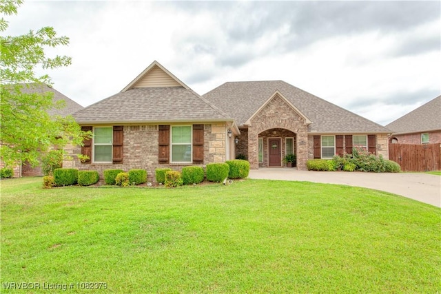 5707 Callaway Ln, Fort Smith, AR 72916 - view of front of property with roof with shingles, stone siding, and curved driveway