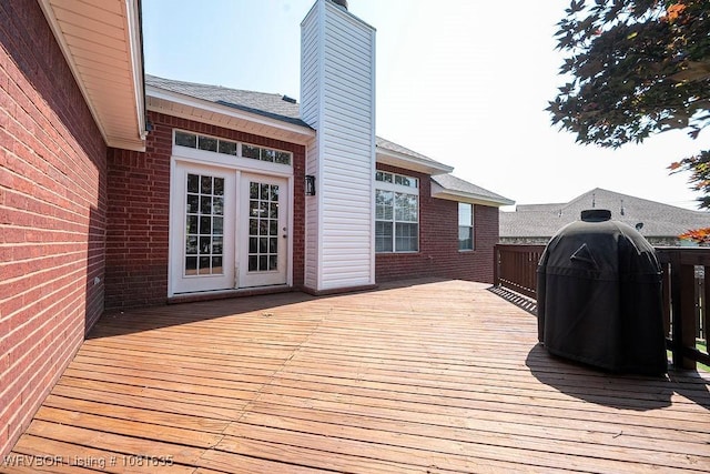 1129 Arapahoe Dr, Van Buren, AR 72956 - deck with area for grilling