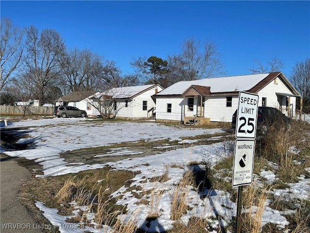 view of front of home