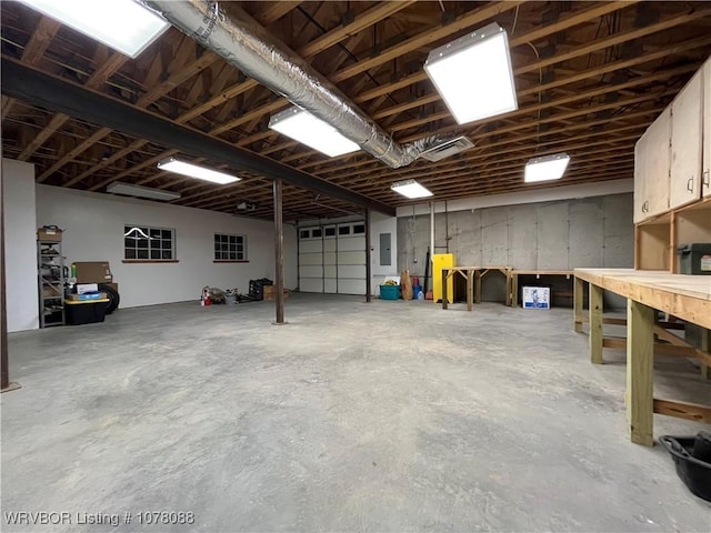 garage featuring electric panel