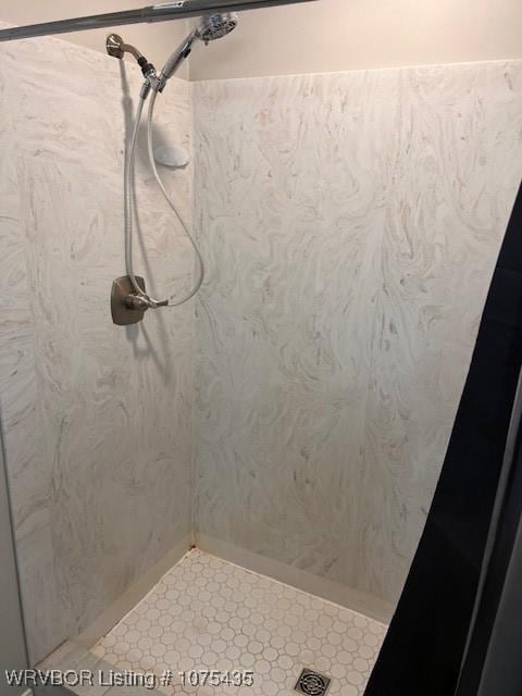 bathroom with a shower